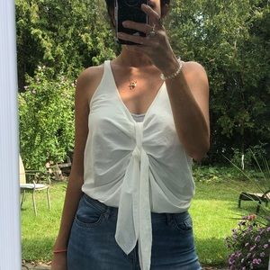 White Bow Tank Top